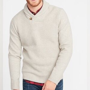 Old Navy Men's Shawl-Collar Sweater in oatmeal